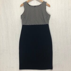 Danny & Nicole Sheath Dress Chevron Sleeveless Career Party Dress 10P‎